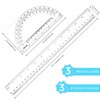 Zonon 6 Packs 12 Inch Plastic Ruler and 6 Inch