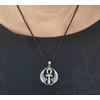 Kiss of Leather Ankh Pendant 925 Sterling Silver No. 409,