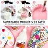 ABEIER Fabric Medium for Acrylic Paint, 33.8 oz/1 L with