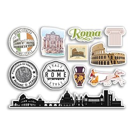 A5 Sticker Sheet Rome Vinyl Stickers - City Italian Landmarks Culture Stamp Italy Holiday Travel #78510