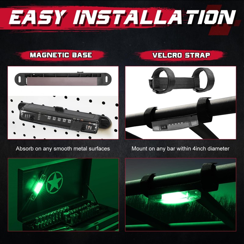 OFFROADTOWN LED Dome Light Universal Roll Bar Mount UTV Dome