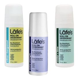 Lafe's | Variedad de Desodorante Sin Aluminio Enrollable para Hombre: Activo, Extra Fuerte, Fresco | Vegano, Sin Crueldad, Sin Gluten, Sin Parabenos y Sin Bicarbonato de Sodio Con Protección Las 24 Ho
