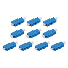 QUARKZMAN Pack of 10 Fibre Optic Adapter LC/UPC Coupling Single Mode Simplex Adapter LC-LC UPC for Network Internet Connection
