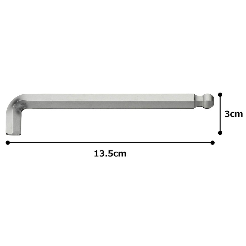 TONE BSB-12S Short Ball Point L-Shaped Wrench Under The Neck