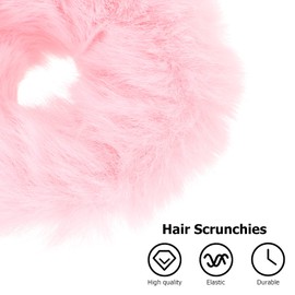 Baluue 2pcs Fuzzy Ponytail Holders Hair Bands for Women Comfortable Hair for Stylish Ponytails and Buns for Parties and Everyday Use