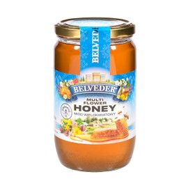 BELVEDER MULTI FLOWER HONEY ORGANIC HONEY, 100% HONEY 31.74oz (900g) 1pack MIOD WIELOKWIATOWY