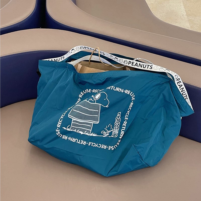 PUTCENDI Snoopy Shopping Bag, Large Capacity, Large Capacity, Waterproof, Durable,