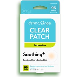 DERMA ANGEL Invisible Salicylic Acid Pimple Patches for Face - Deep Blemish Hydrocolloid Acne Patches, Clear Pimple & Zit Patches for Underground Acne - 96 Count - 2 Sizes Soothing Plus (Clear Patch)