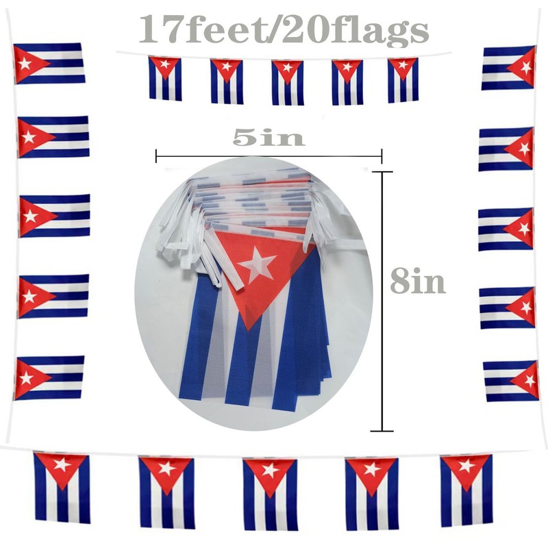 Cubans Banner Flag String,Cuba Mini Flag Small Banner, for Party,