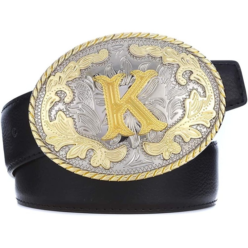 Western Belt Buckle Initial Letters ABCDMRJ to Z Cowboy Rodeo