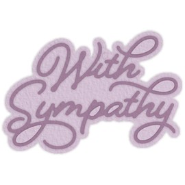 Briartw with Sympathy Cutting Dies,Words Phrases Shadow Sentiment Die-Cutter for Card Making,DIY Alphabet Letters Scrapbooking Paper Crafts Embossing Stencil Photo Album Crafts Tool Decoraion Cards