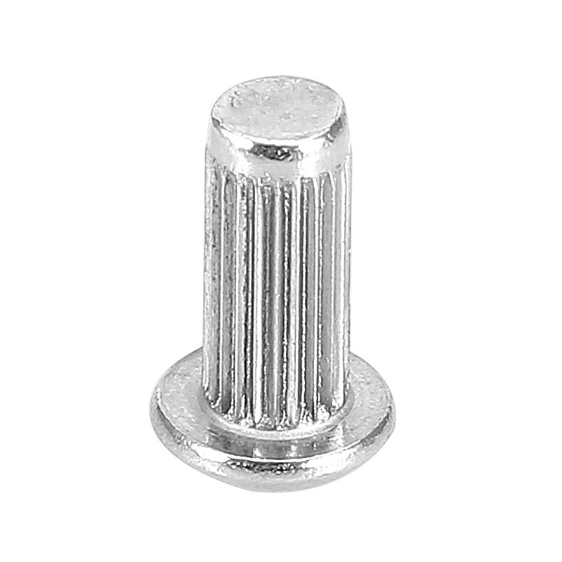 50pcs Knurled Shank Rivet, M5 Round Head Solid Rivets Knurled