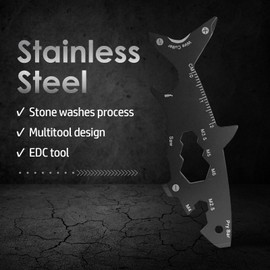 Ledeak 15 in 1 Multi Tool EDC Pocket Multitool Portable Stainless Steel Outdoor Survival Tool Gadgets Saw Screwdriver Wire Cutter Bottle Opener with Paracord Carabiner Keychain for Camping Hiking