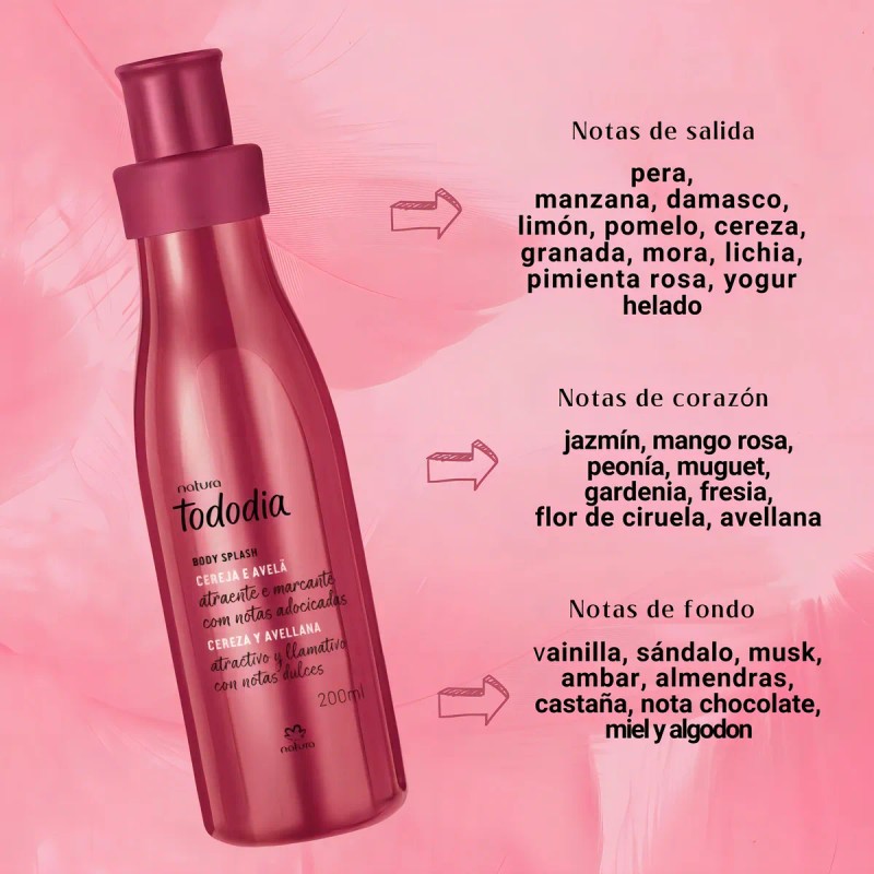 Body Splash Cereza Y Avellana 200ml Tododia Natura