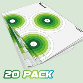 Highwild 23X35 Inch Bullseye Paper Target for Shooting Range Training - 5 Unique Patterns, Suitable for Pistols, Rifles, Airguns - Practice and Improve Your Aim (20 Pack)