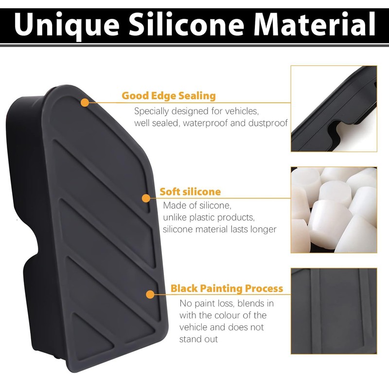 JERBOR 2Pcs Upgraded Silicone Bed Rail Stake Pocket Cover Fit