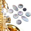 9Pcs Saxophone Button Pad Set Black and White Sax Key