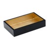 Caspari Lacquer Guest Towel Napkin Holder in Black & Gold,