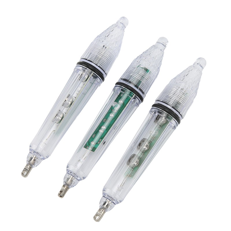 3Pcs Underwater Fishing Light LED Plastic Disposable Bait Lure Lamp