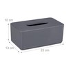 Relaxdays Tissue Box with Bamboo Lid for Bathroom, Tissue Box,