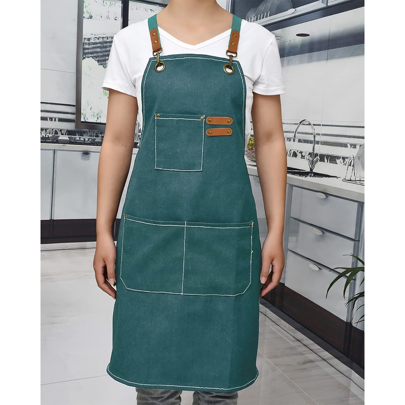 crazy bean BBQ Apron for Men Women Adjustable Work Apron