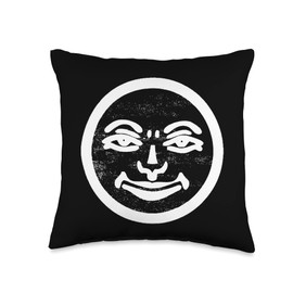 Eat My Shirtz Vintage White Rummikub Joker Face Grunge Throw Pillow, 16x16, Multicolor