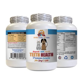 Bad Breath cat Treats - Pets Premium Teeth Health for Dogs and Cats - Oral Gum Teeth Complex Support - cat Vitamin d - 60 Tablets (1 Bottle)