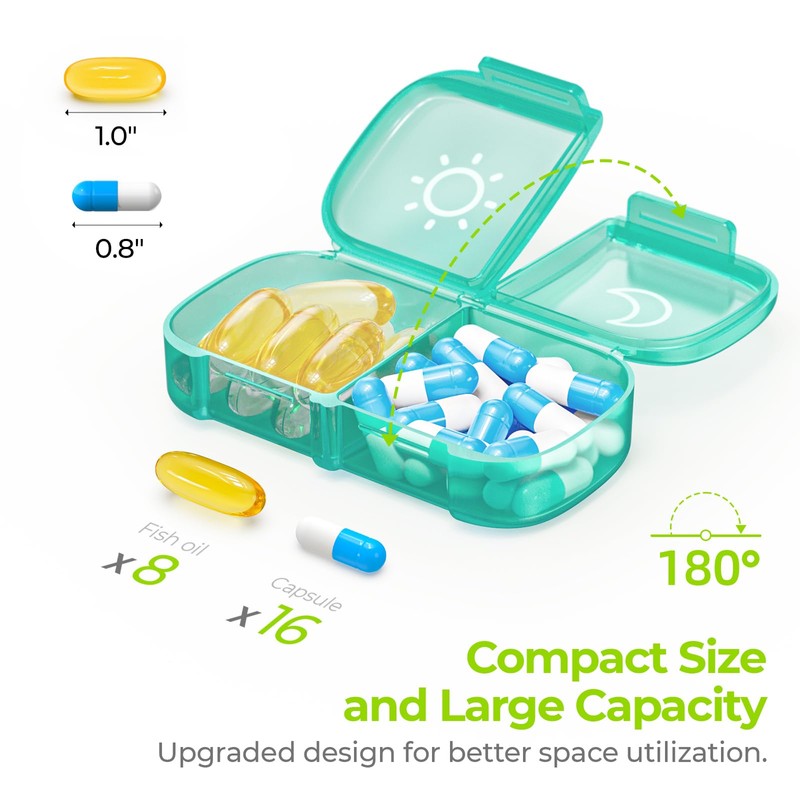 AUVON XL Weekly Pill Organizer 2 Times a Day, Pill