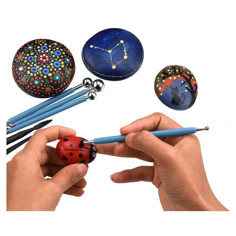 ODETOJOY Sculpting Tools Ball Stylus Dotting Tools Clay Modeling Tools