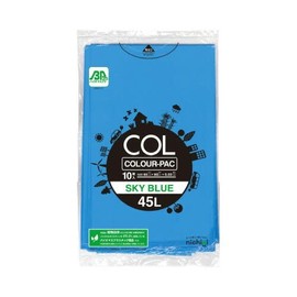 Nippon Giken Industrial Garbage Bags, GP Color Pack, 1.6 gal (45 L), Sky Blue, 10 Sheets