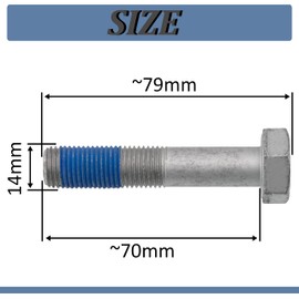 AERZETIX - C66519 - Pulley Bolt M14 - Compatible with Citroën, Peugeot, DS, Opel 051660, 0516A4, Fiat, Lancia 9616797980, 9634848980, Ford 3M5Q6A345AA, Mitsubishi MN982081