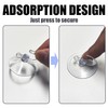 SLEEKEE 40 Transparent Suction Cup Hooks with 4 cm Diameter