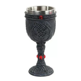 Pacific Giftware Celtic Winged Dragon Wine Goblet Chalice Resin Body...