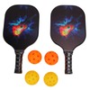 Pickleball Set 2 Rackets 4 Balls 1 Racket Bag Glass