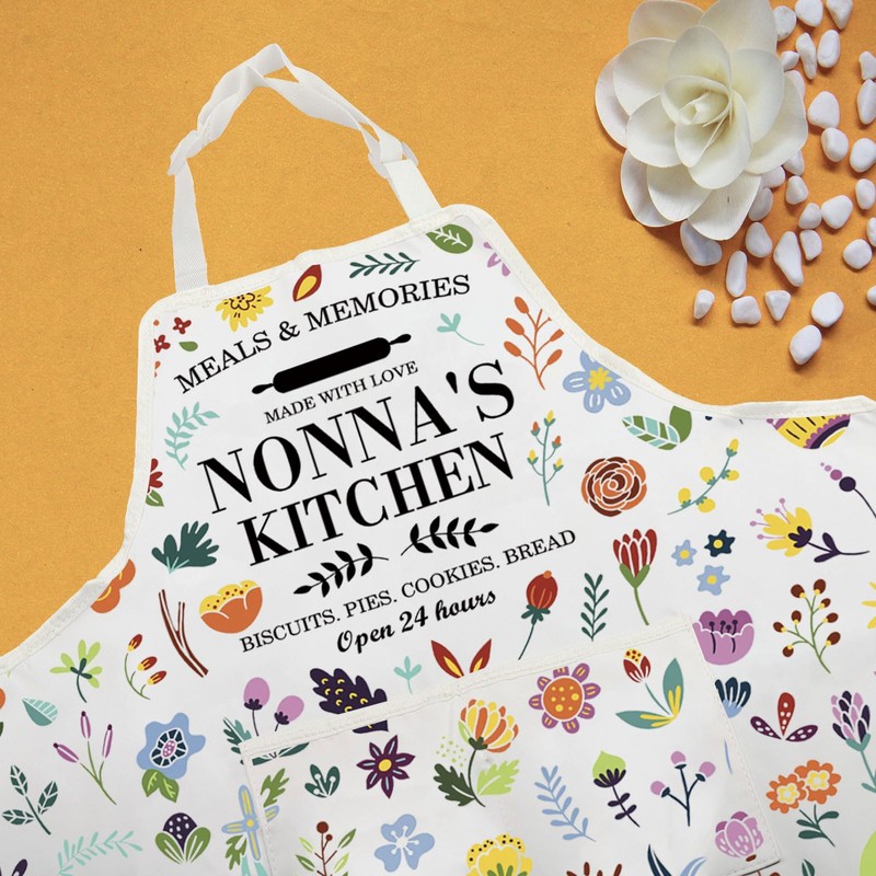 JTOUK Nonna’s Kitchen Apron - Italian Grandma Apron for Mother’s