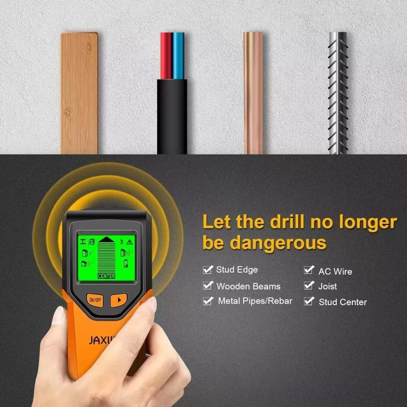 JAXWQ Stud Finder, 5 in 1 Multi-Function Wall Stud Sensor
