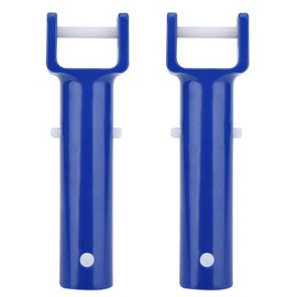 2Pcs V Head Handle, Blue Swimming Pool V Shape Clip Brush Head Handle Replacement Pool Accessories