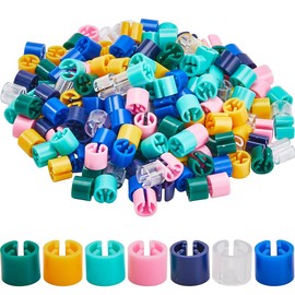 GORGECRAFT Pack of 210 7 Colours Clothes Blank Clothes Hanger Markings Size Markings for Plastic Hangers Assortment Set for 9.5 mm Rods for Clothes Racks Number Labels Accessories