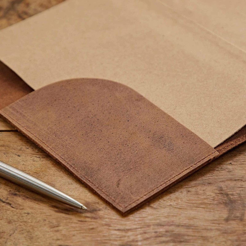 Embossed Tree of Life Genuine Buffalo Leather Refillable Journal -