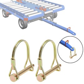 LT Easiyl 4X D Shape 6mm Heavy Duty Connector Shaft Lock Wire Lock Pin PTO Pin Suitable for Trailer Horse Box Agricultural Machines
