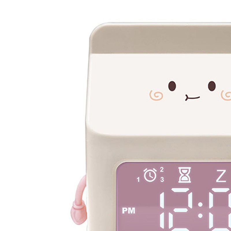 Fun Milk Box Alarm Clock Student Countdown Cartoon Alarm Clock