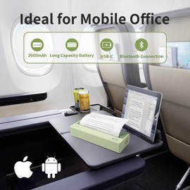 Rongta Portable Printer Wireless for Travel,300Dpi Bluetooth Inkless Thermal Small Printer for Office/School/Home Use,Compatible with Android,iOS & Laptop,Support 8.5" X 11" US Letter