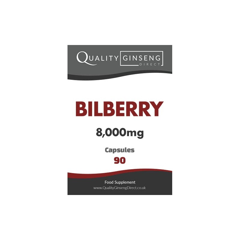 Bilberry | 8,000mg Capsules | Powerful Formula (90 Capsules)