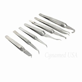 CYNAMED Orthodontic Bracket Holding Placing Tweezers Pliers Set of 7 Dental Instruments