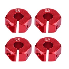 Tbest Wheel Hub Adapter 12 mm, Wheel Hub Adapter for HSP Sakura 1/10 Scale RC Car 1/10 Wheel Carrier Model Making Wheel Spacer (5 mm Red)