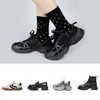 10 Pairs Women's Crew Socks with Multi Stripe Dot and