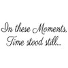 in These Moments Time Stood Still Wall Decal Art Decoration
