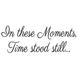 in These Moments Time Stood Still Wall Decal Art Decoration Room Décor Vinyl Lettering Motto Inspirational Words