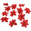 12piezas Adornos Navideños Flor del Árbol De Navidad Accesorios para
