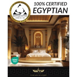 THREADS OF EGYPT 100% Egyptian Cotton Sheets California King Size | 400 Thread Count | CEA Gold Seal Certified | Ultra Soft | Cooling for Hot Sleepers | 18" Deep Pocket | California King Size [White]
